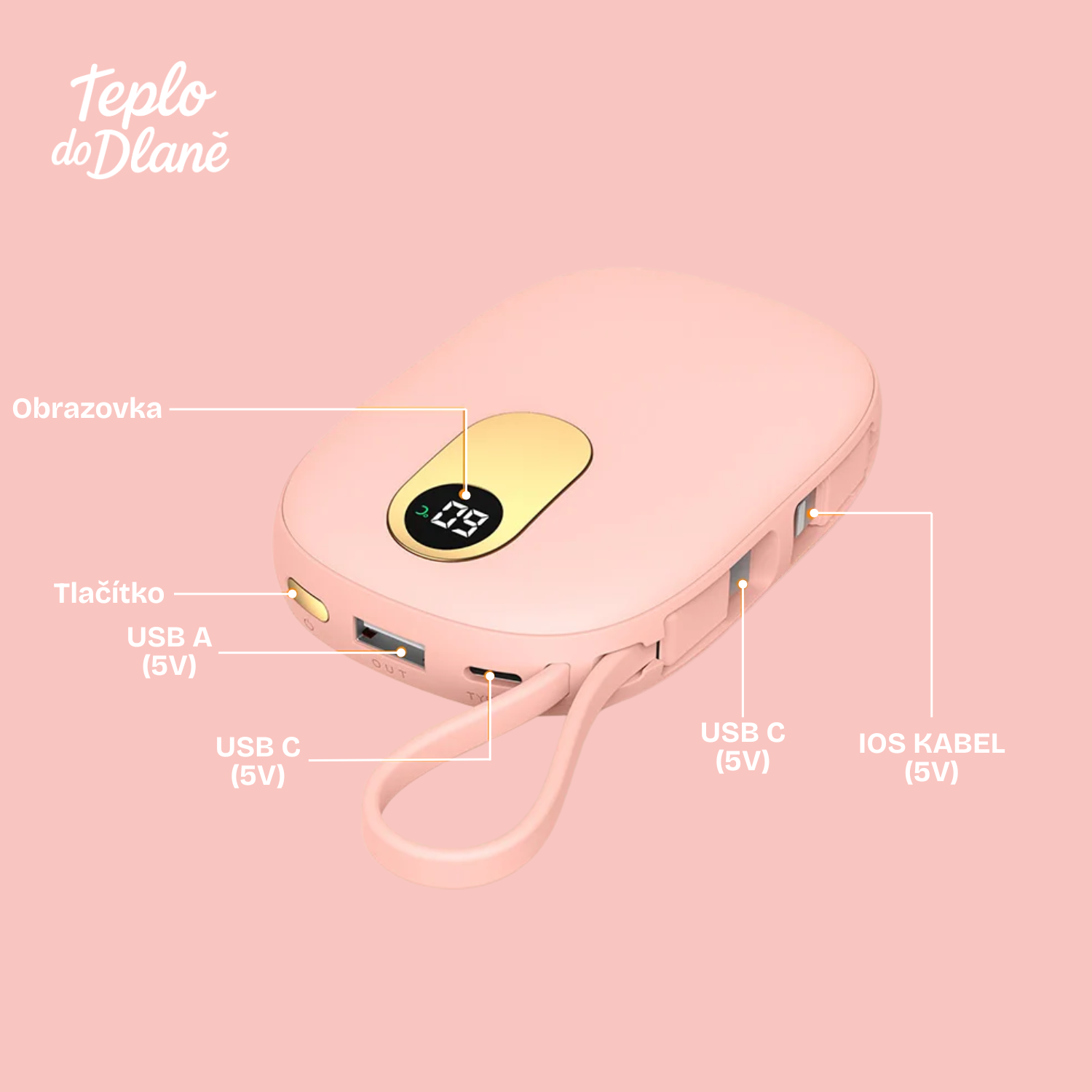 TeploDoDlaně®: Designový Ohřívač Rukou & Powerbanka